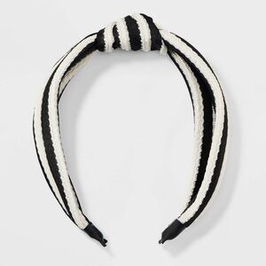 Striped Black and White Headband